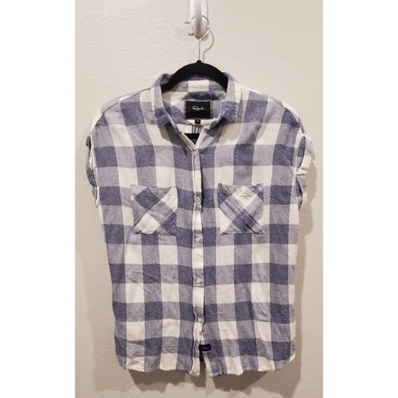 RAILS Button Down in Blue and White Shirt - Picture 2 of 5